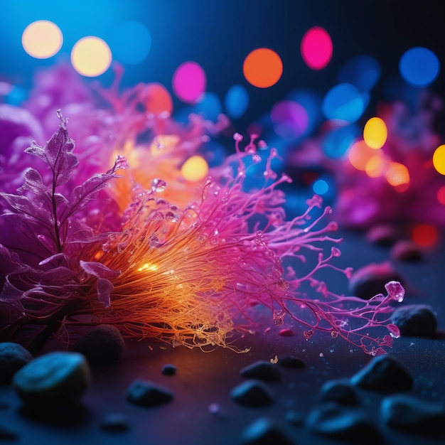 close up of colorful christmas tree branches with lights close up of colorful christmas tr