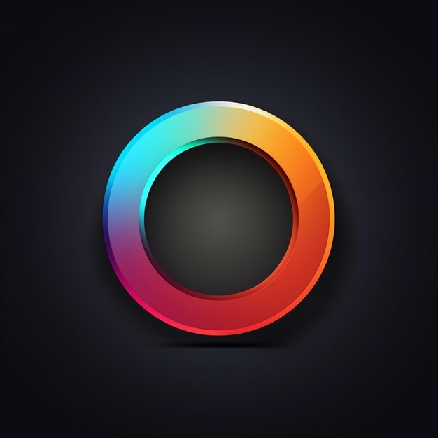 a close up of a colorful circle on a black background generative ai