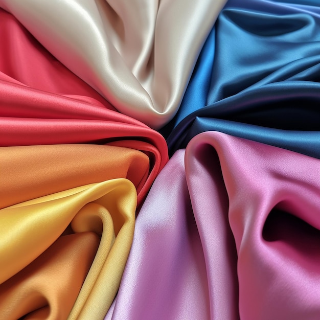 A close up of a colorful fabric