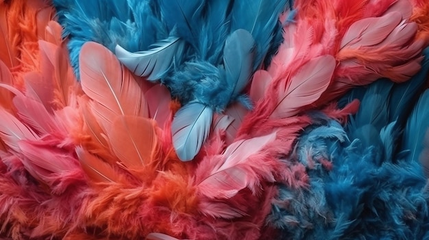 A close up of a colorful feathered wallpaper