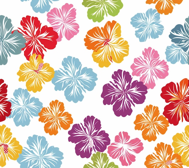 Photo a close up of a colorful flower pattern on a white background generative ai