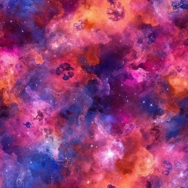 A close up of a colorful galaxy with many stars generative ai