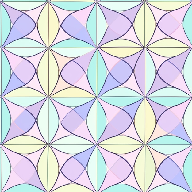 Foto un primo piano di un modello geometrico colorato con un design generativo quadrato ai