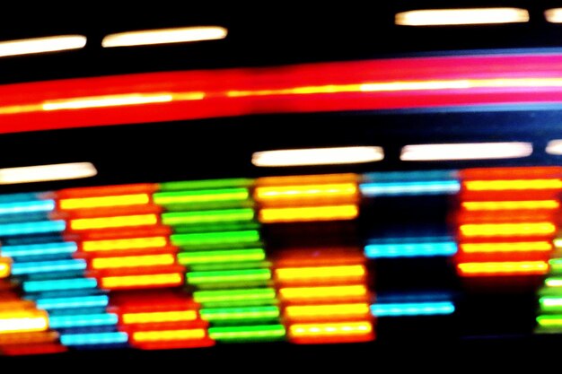 Photo close-up of colorful lights at night