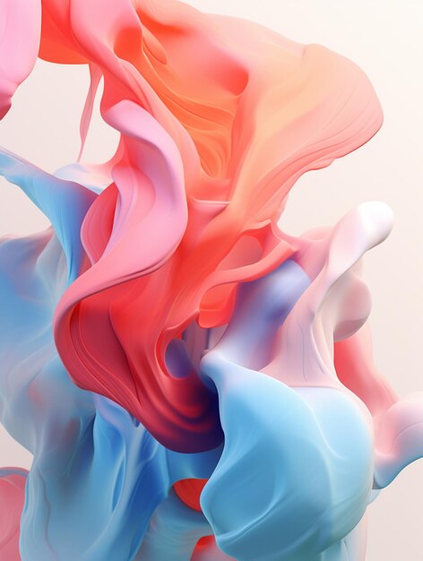 A close up of a colorful liquid substance in motion generative ai