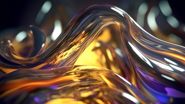 A close up of a colorful liquid swirls