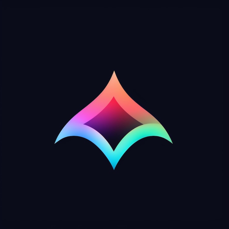 Photo a close up of a colorful logo on a black background generative ai