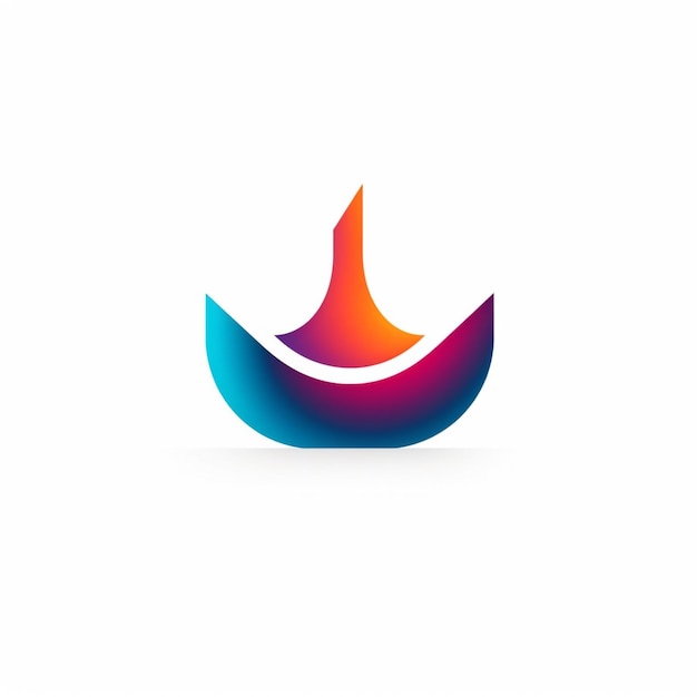 A close up of a colorful logo with a boat on it generative ai