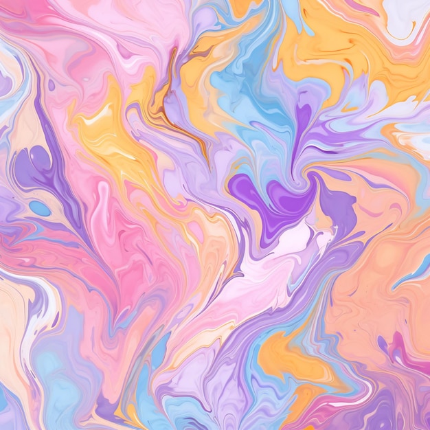 A close up of a colorful marble pattern with a black background generative ai
