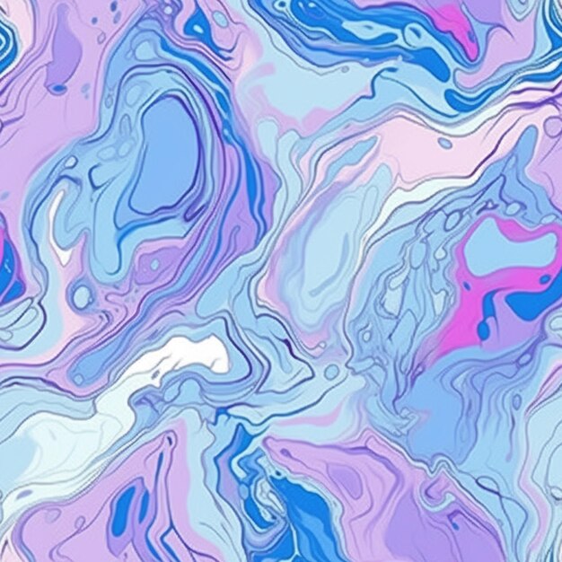 a close up of a colorful marble pattern with a pink and blue background generative ai