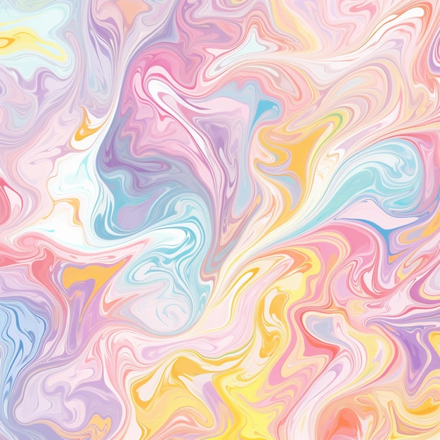 A close up of a colorful marble pattern with a white swan generative ai