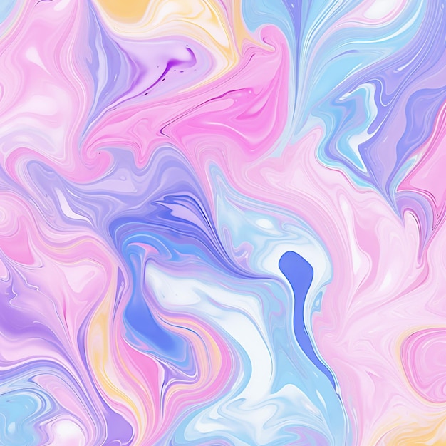 A close up of a colorful marbled surface with a black base generative ai