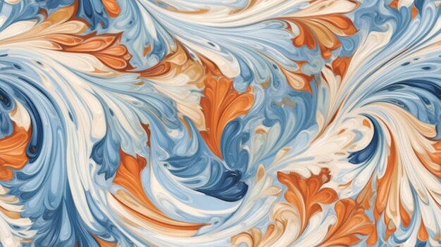 A close up of a colorful painting of swirls and colors generative ai