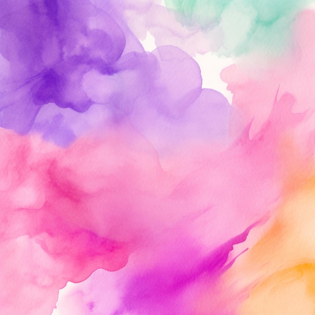 A close up of a colorful painting of watercolors on a white background generative ai