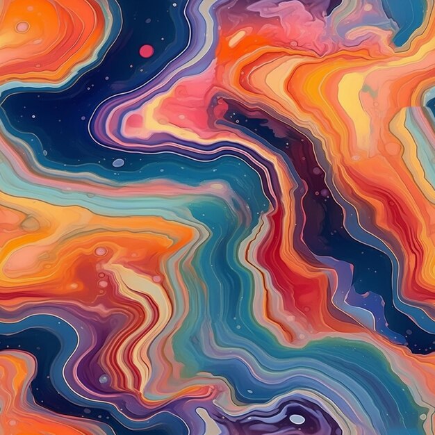 A close up of a colorful painting with a lot of colors generative ai