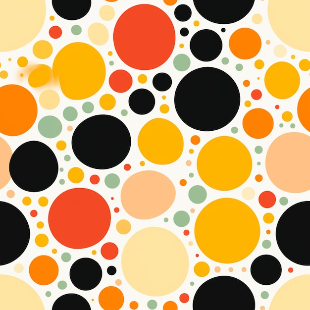 Photo a close up of a colorful pattern of circles and dots generative ai