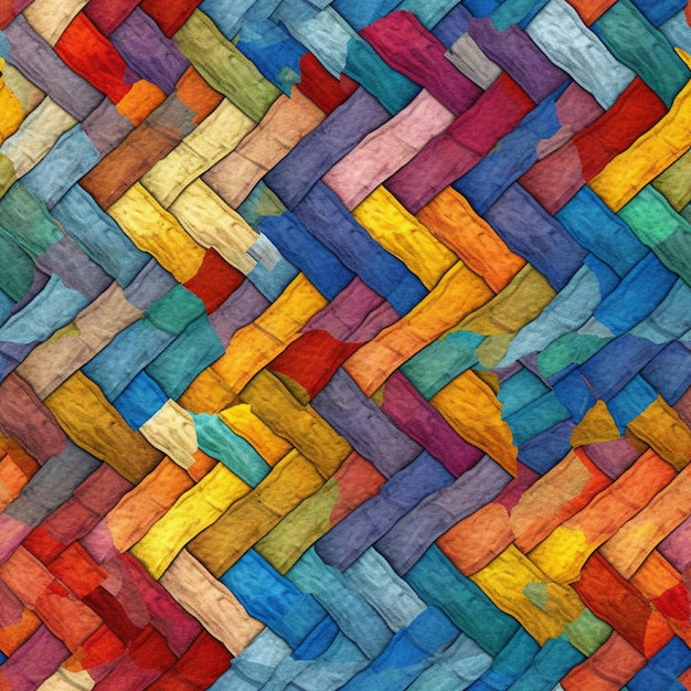 a close up of a colorful pattern of squares of different colors generative ai