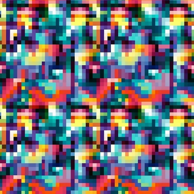 a close up of a colorful pattern of squares and squares generative ai