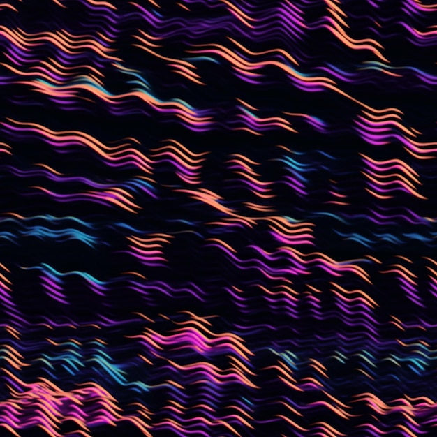 A close up of a colorful pattern of wavy lines generative ai