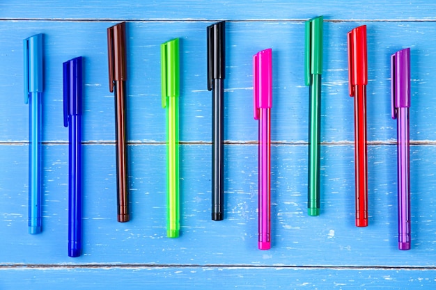 Photo close-up of colorful pencils