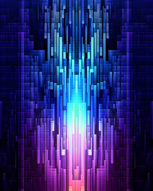 a close up of a colorful pixel pattern with a black background generative ai