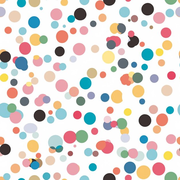 Photo a close up of a colorful polka dot pattern on a white background generative ai