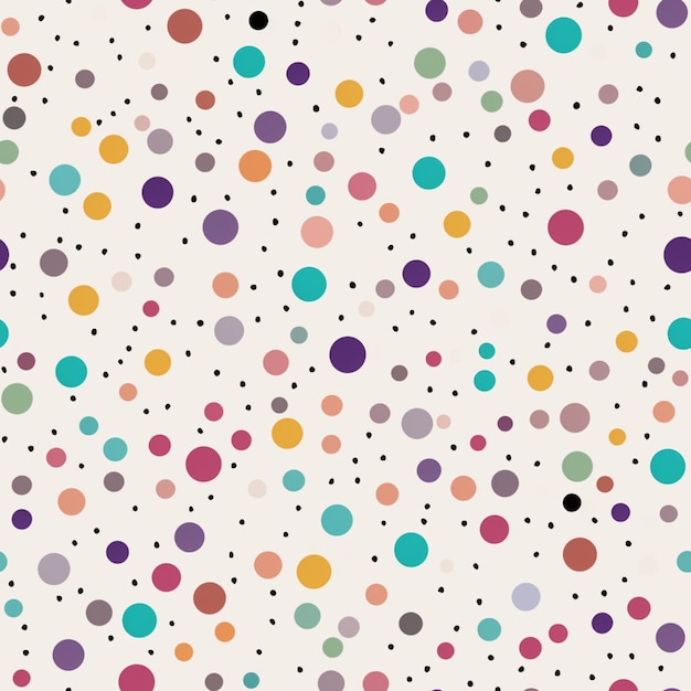 a close up of a colorful polka dot pattern on a white background generative ai