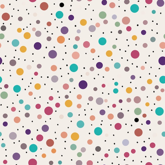 Photo a close up of a colorful polka dot pattern on a white background generative ai