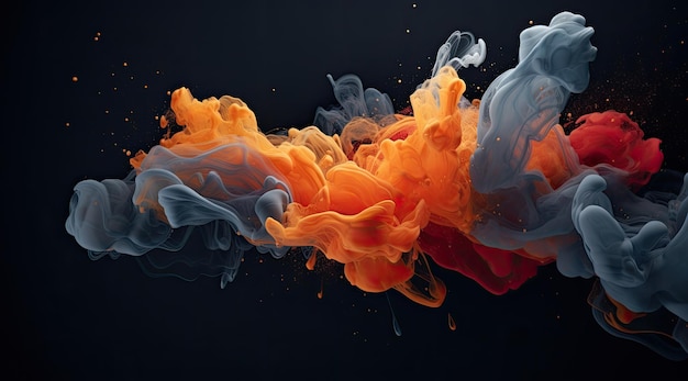 a close up of colorful smoke