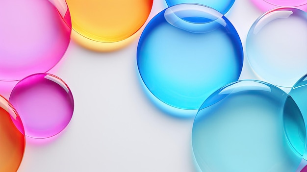 A close up of colorful soap bubbles