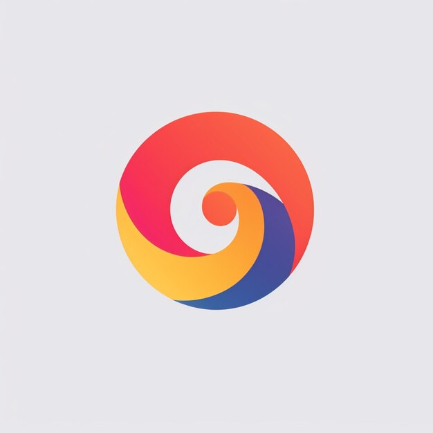 Photo a close up of a colorful spiral logo on a white background generative ai