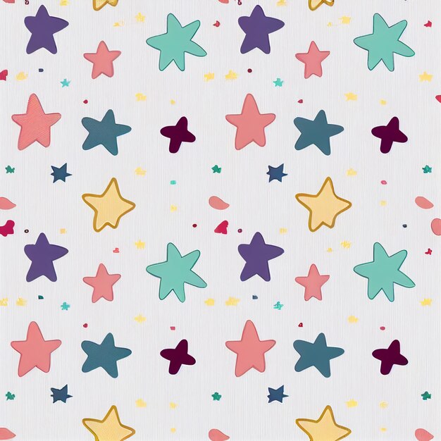 a close up of a colorful star pattern on a white background generative ai