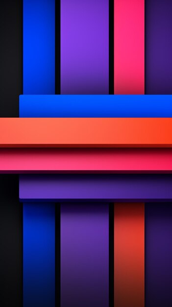 Photo a close up of a colorful striped background with a black background generative ai