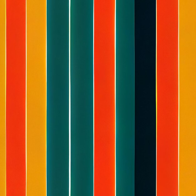 A close up of a colorful striped wall with a clock generative ai