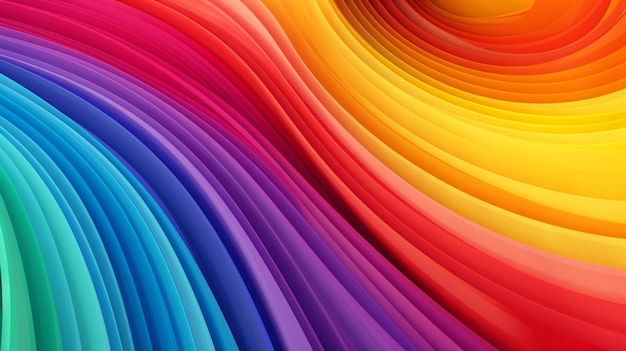 A close up of a colorful swirl of colored paper generative ai