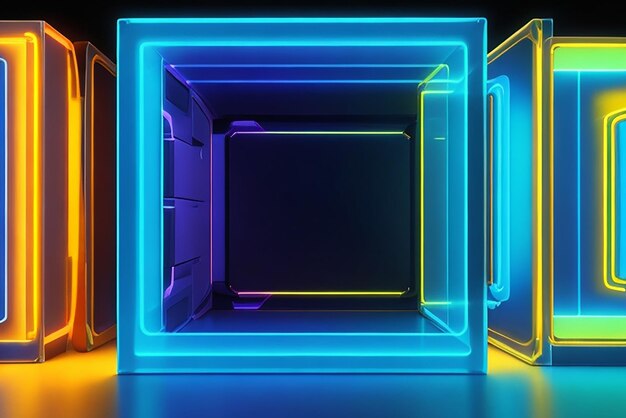 A close up of a colorful tunnel with a light at the end generative ai