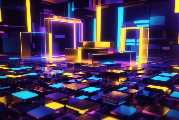 A close up of a colorful tunnel with a light at the end generative ai