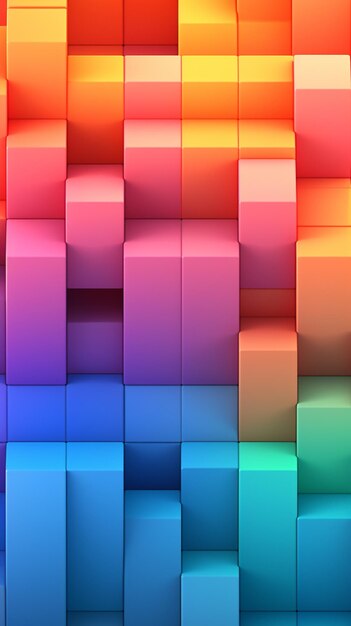 a close up of a colorful wall with many different colored blocks generative ai