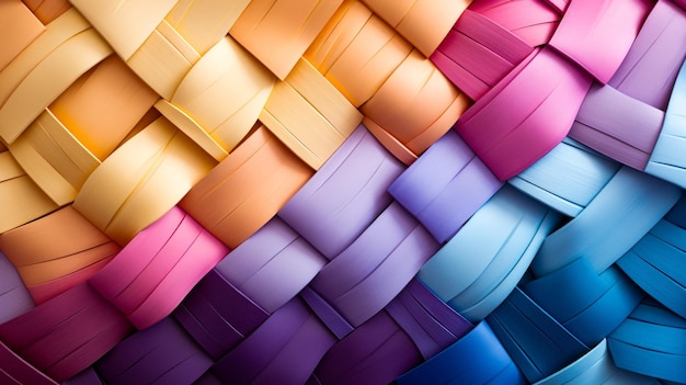 Foto close-up di carta da parati colorata con molti colori ai generativa