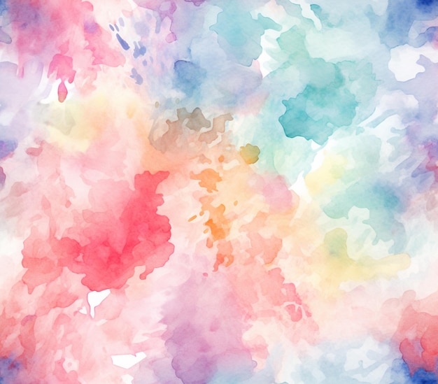 a close up of a colorful watercolor painting of clouds generative ai