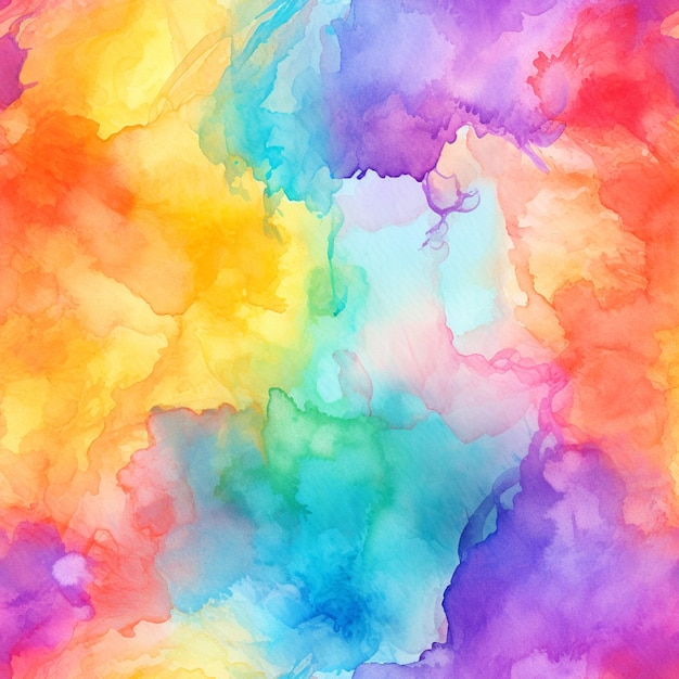 A close up of a colorful watercolor painting with a white background generative ai