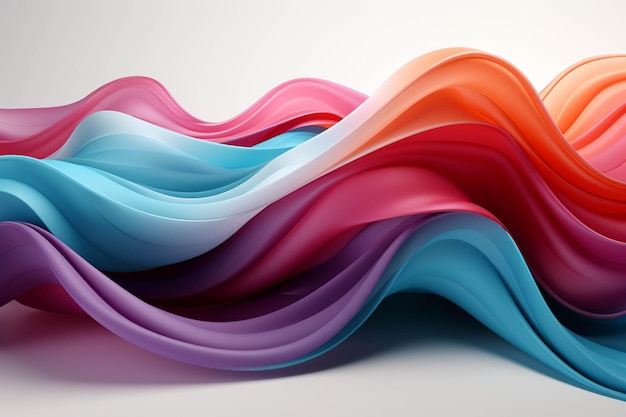 A close up of a colorful wave of colored liquid generative ai