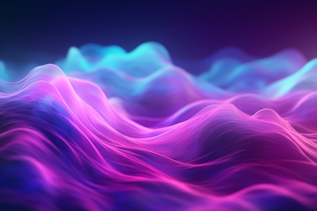 A close up of a colorful wave of liquid on a black background generative ai