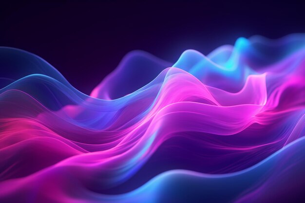 A close up of a colorful wave of liquid on a black background generative ai