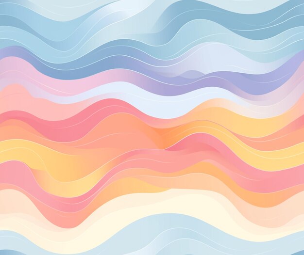 Photo a close up of a colorful wave pattern with a sky background generative ai