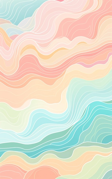 A close up of a colorful wave pattern with a sky background generative ai