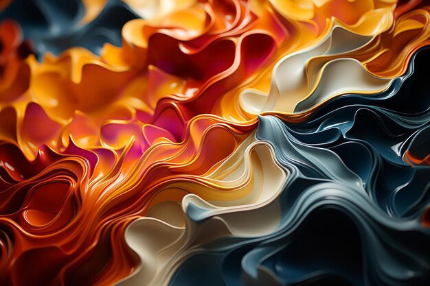 A close up of colorful waves