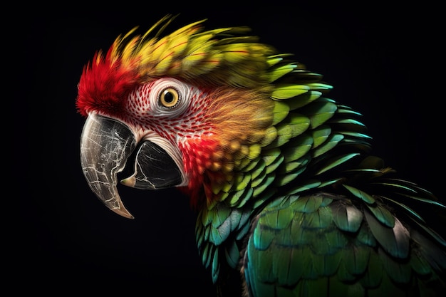 A close up of a colourful bird