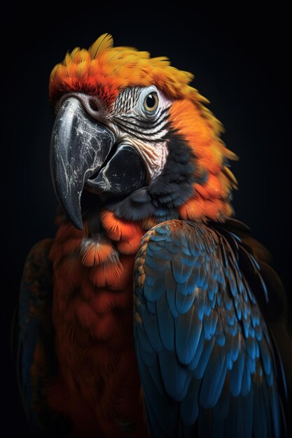 A close up of a colourful bird