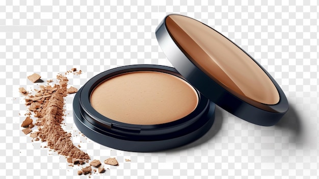 a close up of a compact powder foundation with a powdered foundation generative ai